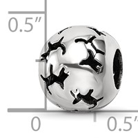 Sterling Silver Reflections Cutout Dog Bead view 3