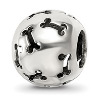 Sterling Silver Reflections Cutout Dog Bone Bead view 1