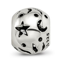 Sterling Silver Reflections Sun Moon Stars Bead view 5