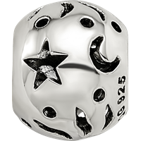 Sterling Silver Reflections Sun Moon Stars Bead view 3