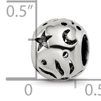 Sterling Silver Reflections Sun Moon Stars Bead view 4