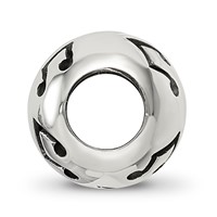 Sterling Silver Reflections Cutout Music Note Bead view 2