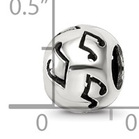 Sterling Silver Reflections Cutout Music Note Bead view 4