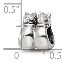 Sterling Silver Reflections Twin Cats Bead view 5