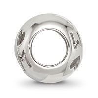 Sterling Silver Reflections Cutout I Heart Mom Bead view 2