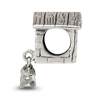 Sterling Silver Reflections Dog House Dangle Bead view 2