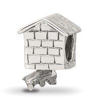 Sterling Silver Reflections Dog House Dangle Bead view 4
