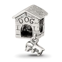 Sterling Silver Reflections Dog House Dangle Bead view 1