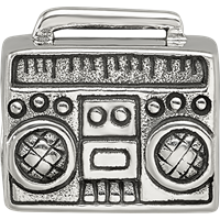 Sterling Silver Reflections Boombox Bead view 4
