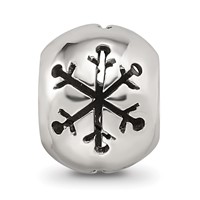 Sterling Silver Reflections Cutout Snowflake Bead view 4