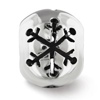 Sterling Silver Reflections Cutout Snowflake Bead view 3