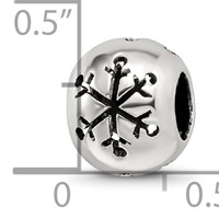 Sterling Silver Reflections Cutout Snowflake Bead view 5