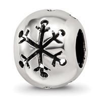 Sterling Silver Reflections Cutout Snowflake Bead view 1