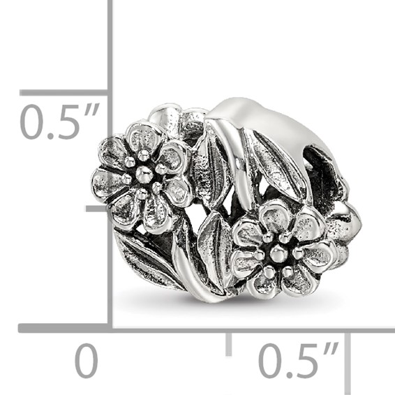 Sterling Silver Reflections Flowers Bead