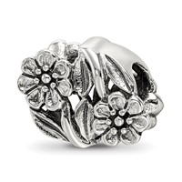 Sterling Silver Reflections Flowers Bead view 1