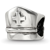 Sterling Silver Reflections Nurse Hat Bead view 1