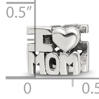 Sterling Silver Reflections I Heart Mom Bead view 4