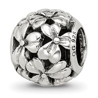 Sterling Silver Reflections Filigree Flower Bead view 1