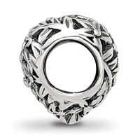 Sterling Silver Reflections Filigree Flower Heart Bead view 2