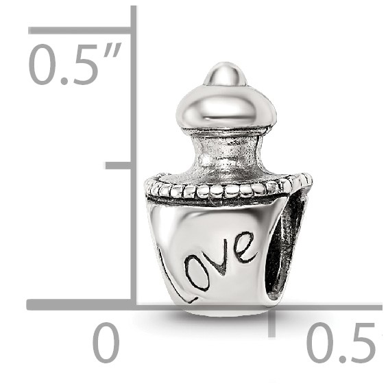 Sterling Silver Reflections Love Perfume Bottle Bead