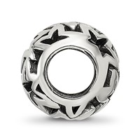 Sterling Silver Reflections Cutout Stars Bead view 2