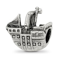 Sterling Silver Reflections Pirate Ship Bead view 4