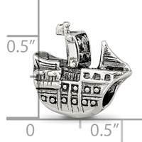 Sterling Silver Reflections Pirate Ship Bead view 5