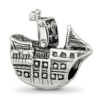 Sterling Silver Reflections Pirate Ship Bead view 1