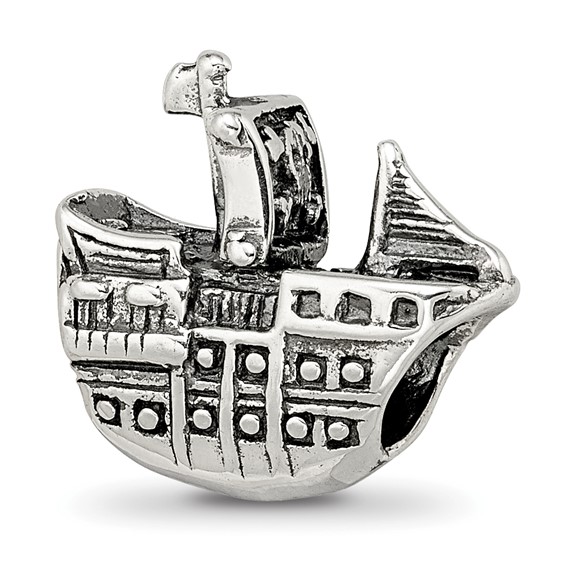 Sterling Silver Reflections Pirate Ship Bead