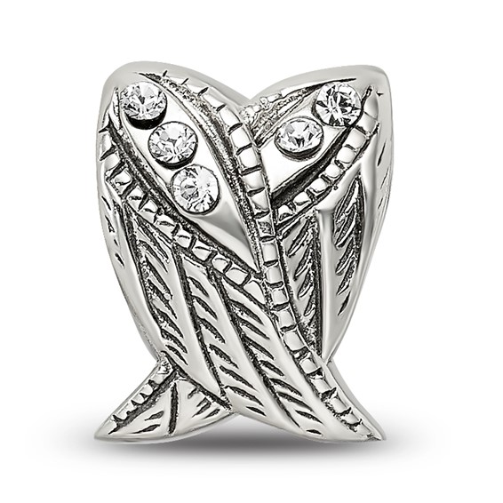 Sterling Silver Reflections Preciosa Crystal Wings Bead