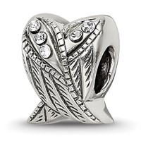 Sterling Silver Reflections Preciosa Crystal Wings Bead view 1