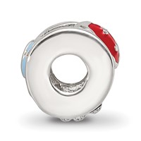 Sterling Silver Reflections Enamel Preciosa Crystal Ladybug Kids Bead view 2