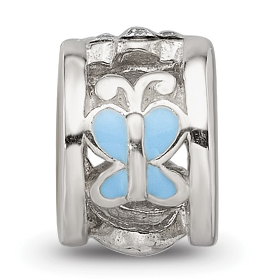 Sterling Silver Reflections Enamel Preciosa Crystal Ladybug Kids Bead