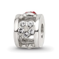 Sterling Silver Reflections Enamel Preciosa Crystal Ladybug Kids Bead view 5