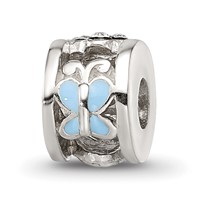 Sterling Silver Reflections Enamel Preciosa Crystal Ladybug Kids Bead view 1