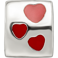 Sterling Silver Reflections Red Enameled Love You Bead view 4