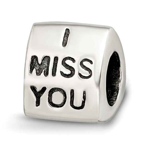 Sterling Silver Reflections Red Enameled Love You Bead