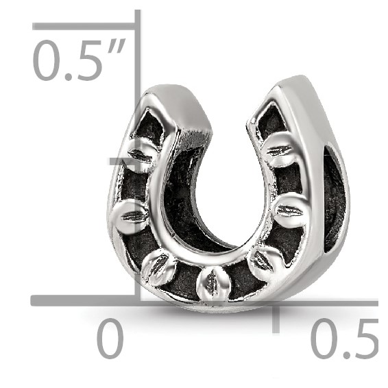Sterling Silver Reflections Horseshoe Bead