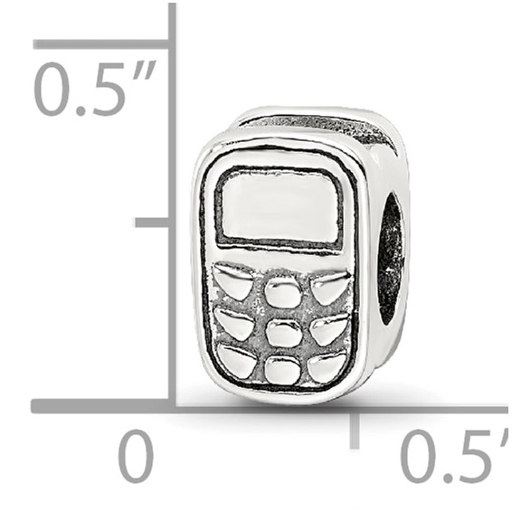 Sterling Silver Reflections Cell Phone Bead