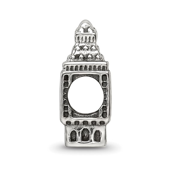Sterling Silver Reflections Big Ben Clock Bead