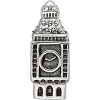 Sterling Silver Reflections Big Ben Clock Bead view 4