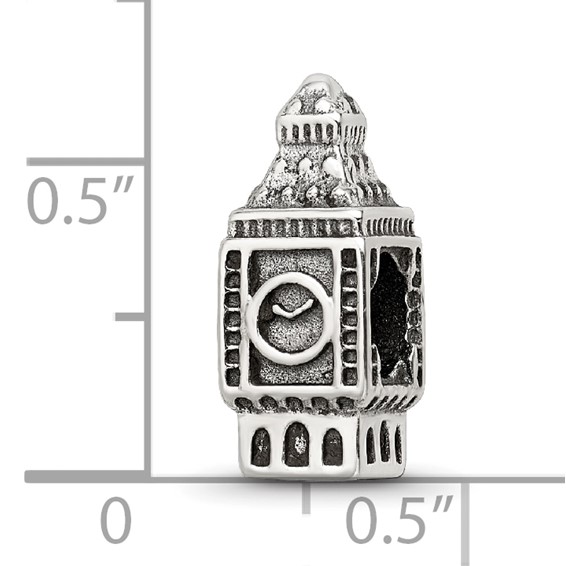 Sterling Silver Reflections Big Ben Clock Bead