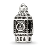 Sterling Silver Reflections Big Ben Clock Bead view 1