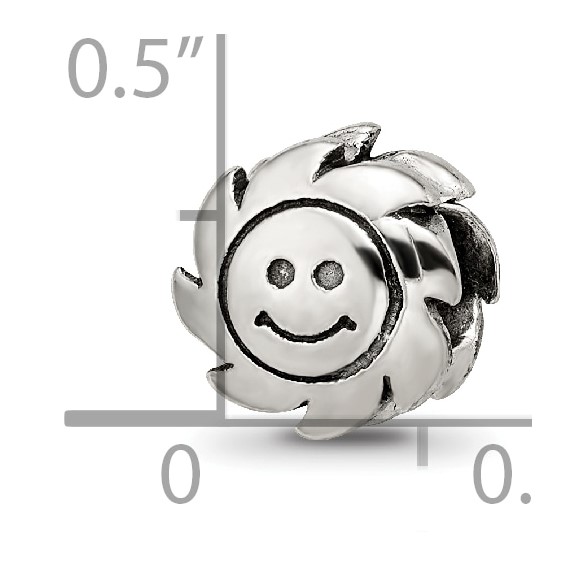 Sterling Silver Reflections Smiling Sun Bead