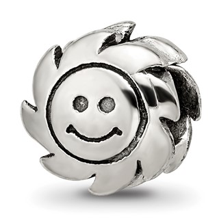 Sterling Silver Reflections Smiling Sun Bead