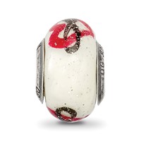 Sterling Silver Reflections Heart Infinity Murano Glass Bead view 3