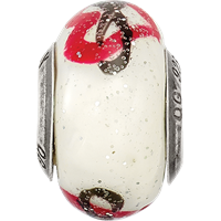 Sterling Silver Reflections Heart Infinity Murano Glass Bead view 4