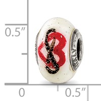 Sterling Silver Reflections Heart Infinity Murano Glass Bead view 5