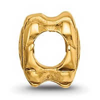 Sterling Silver Gold-plated Reflections Smiling Sun Bead view 2