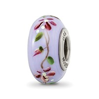 Ster.Silver Reflections Hand Painted Sparrow Fenton Glass Bead view 5